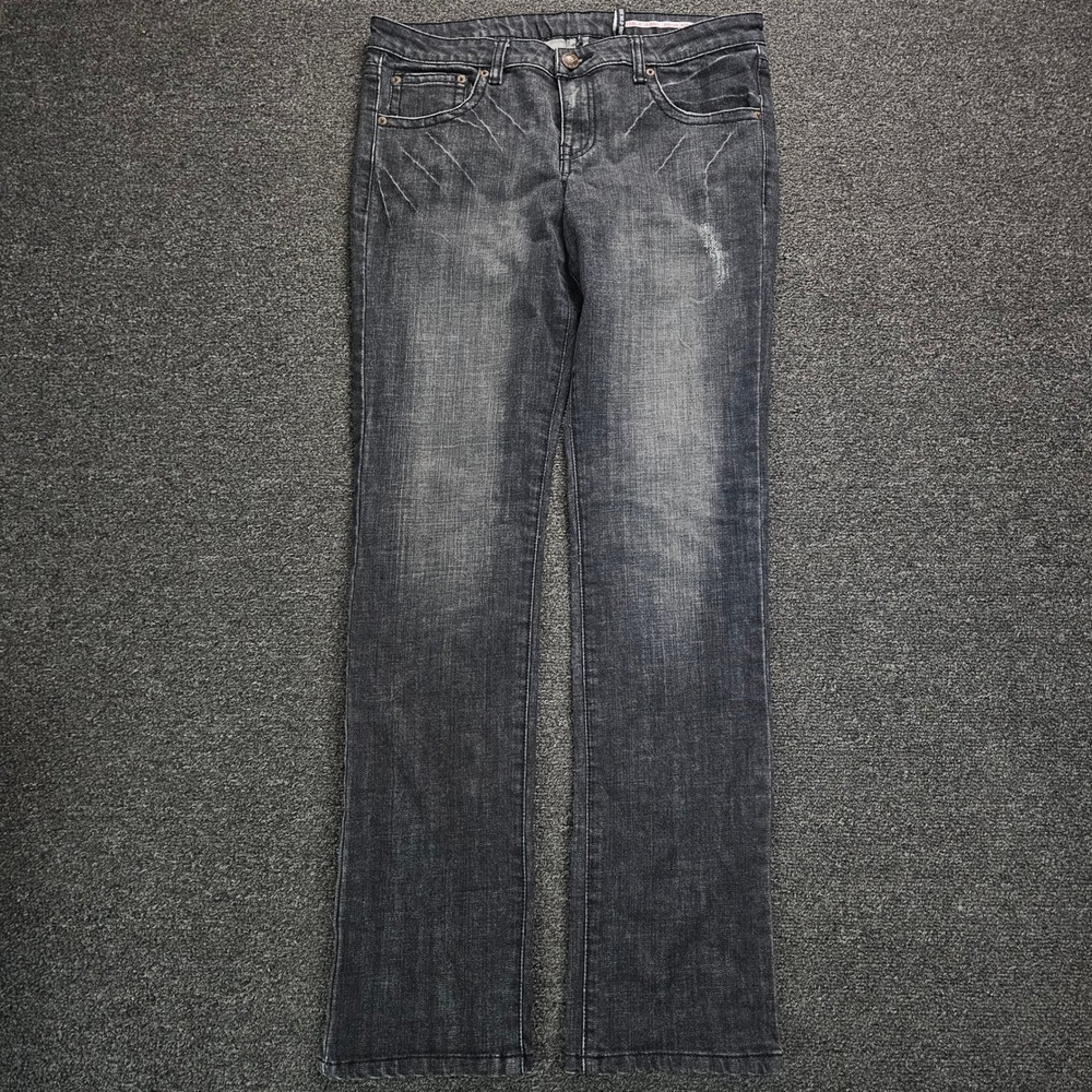Buffalo David Bitton Mens Jeans 32x34 Skinny Faded Black Embroidered Back Pocket
